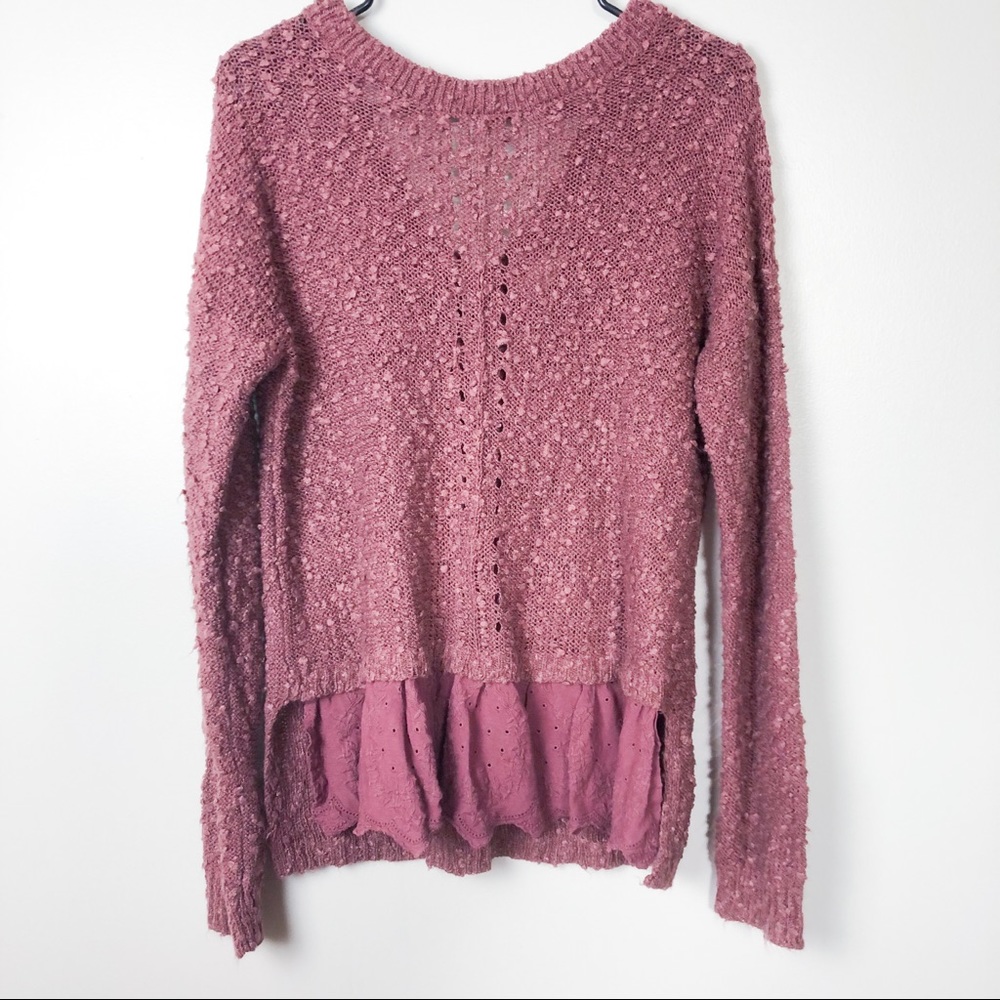 Altar'd State Open Knit Soft Layered Sweater